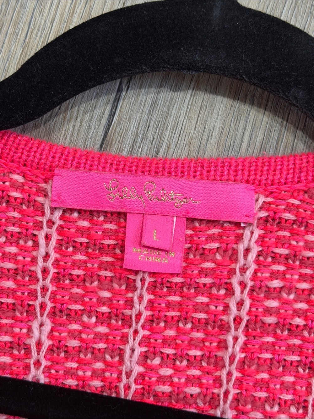 EUC Lilly Pulitzer Spicy Coral Exotic Tweed Simora Fringe Cardigan | L - Picture 4 of 6
